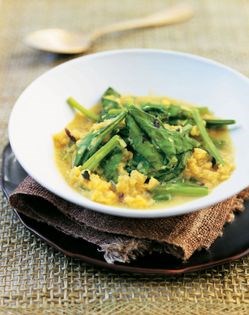 Lentil dhal in chilli-infused coconut milk