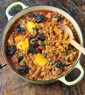 Lentil, lamb + prune braise (Marju koresh-e Qazvini)
