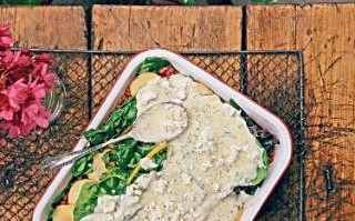 Lentil lasagne with rainbow chard & buffalo feta