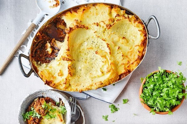 Lentil moussaka bake
