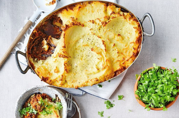 Lentil moussaka bake