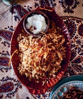 Lentil pilaf with caramelized onions (Mujaddara)