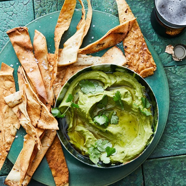 Lentil purée with cilantro