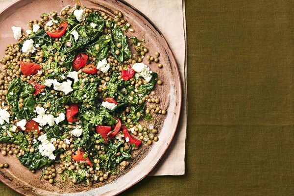 Lentil salad with roasted red peppers [Karyn Tomlinson]