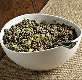 Lentil salad with sherry vinaigrette