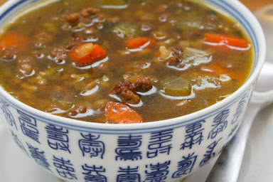 Lentil soup recipe with ground beef and brown rice