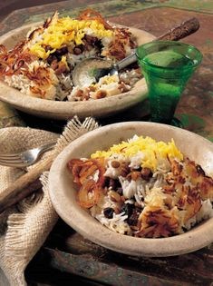 Lentils and Persian rice with a tahdeeg