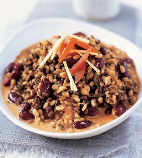 Lentils with spiced butter