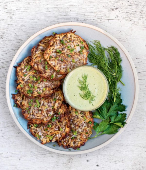 Less mess baked breakfast latkes