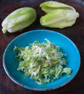 Lettuce + yogurt salad (Borani-e kahu-ye Kordi)