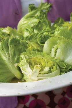 Lettuce hearts with hot butter dressing