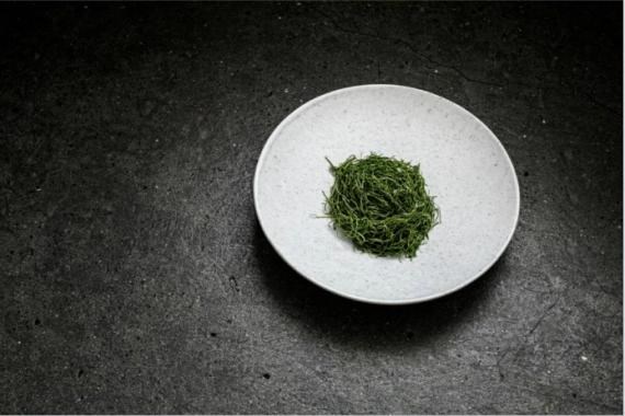 Lettuce, smoked almond, and olive oil