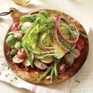 Lettuce wedge and potato salad