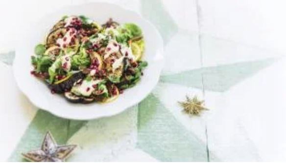 Levantine eggplant and watercress salad