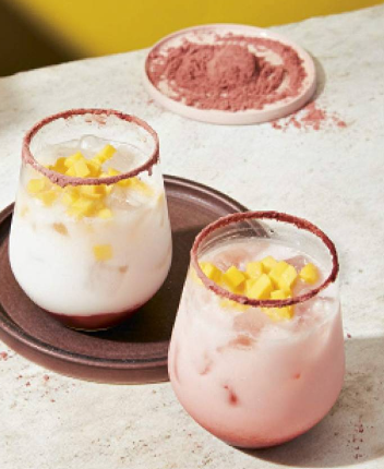 Li hing mui pineapple mango coconut drink