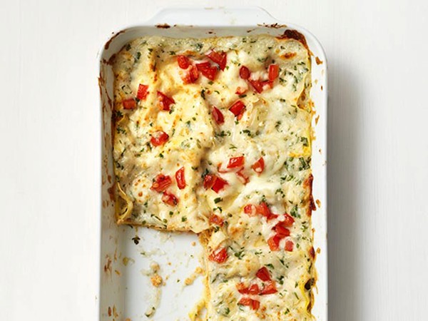 Light cheese lasagna