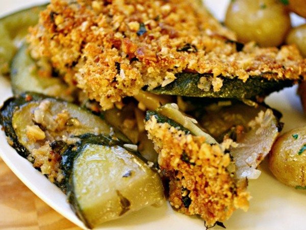 Lightened up zucchini gratin