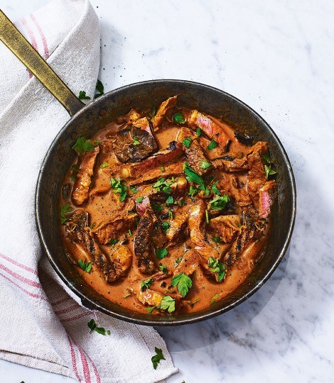 Lighter beef Stroganoff