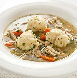 Lighter chicken and dumplings