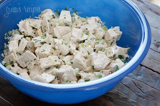Lighter chicken salad