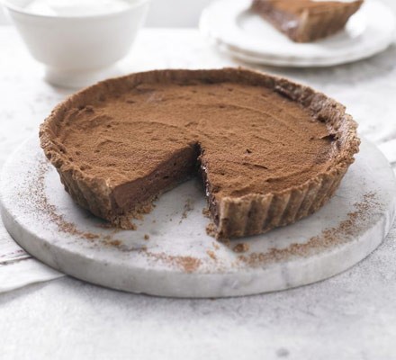 Lighter chocolate tart