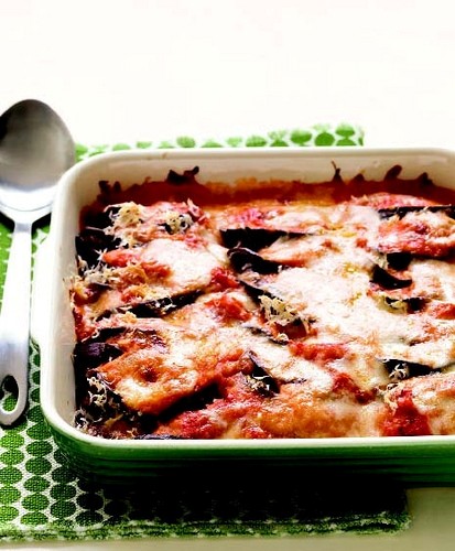 Lighter eggplant Parmesan