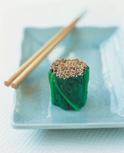 Lightly boiled spinach with toasted sesame seeds (O-hitashi)