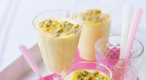 Lightweight mango and passion fruit mousse