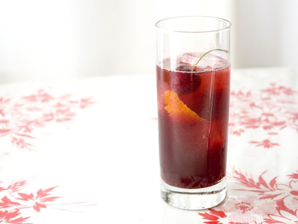 Lillet rouge and cherry cocktail 