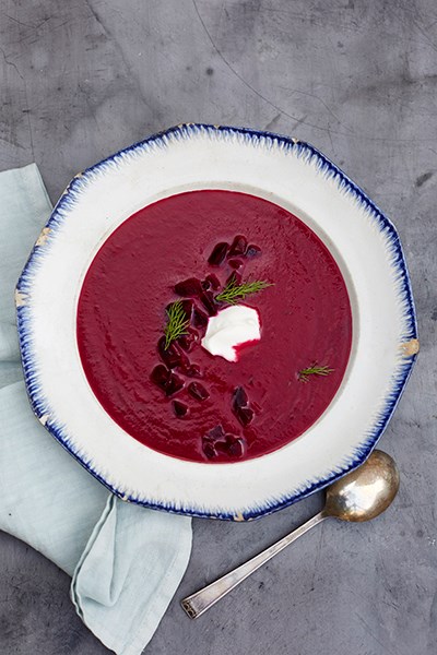 Lilya's summer beet borscht