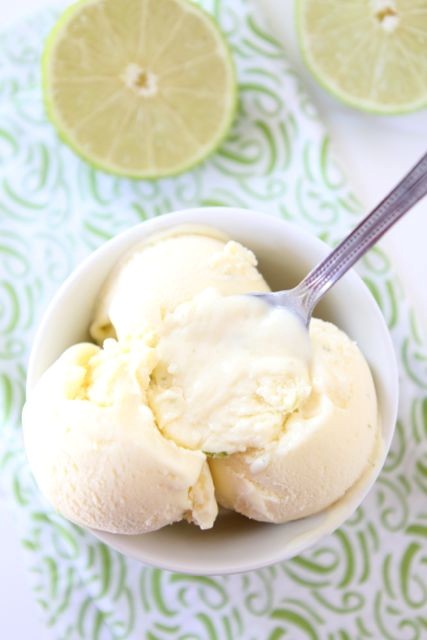 Lime & coconut ice cream