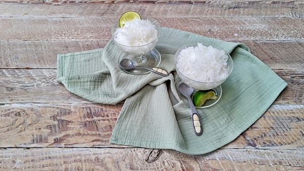 Lime & rose water granita (Faloodeh)