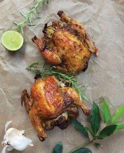 Lime + turmeric roast chicken (Morgh-e beriyan)