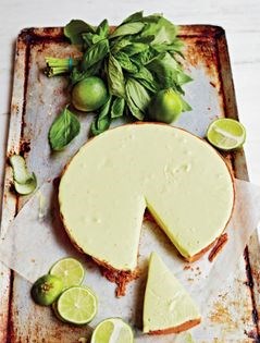 Lime and basil tart (Tarte au citron vert et basilic)