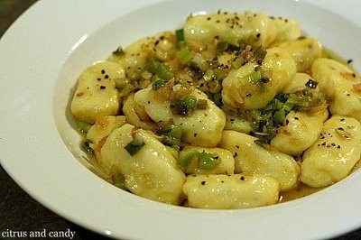 Lime and black pepper ricotta gnocchi