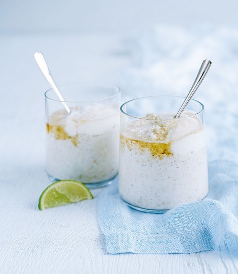 Lime and coconut Bircher muesli