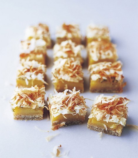 Lime and coconut slice