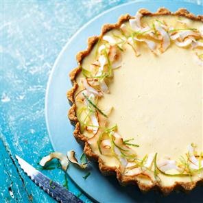 Lime and coconut tart