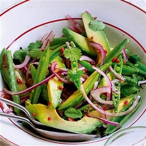 Lime and coriander guacamole salad