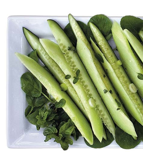 Lime and fresh mint vinaigrette