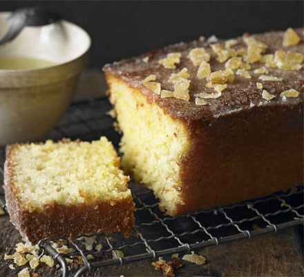 Lime and ginger drizzle cake