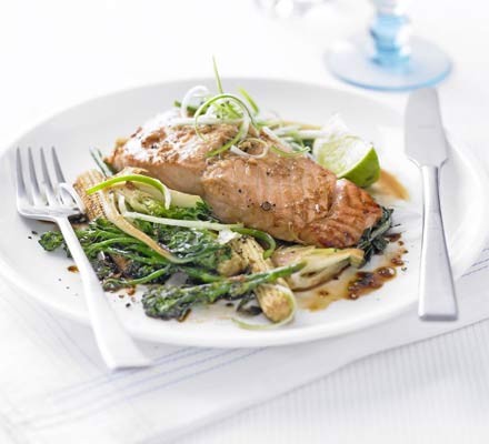 Lime and ginger salmon