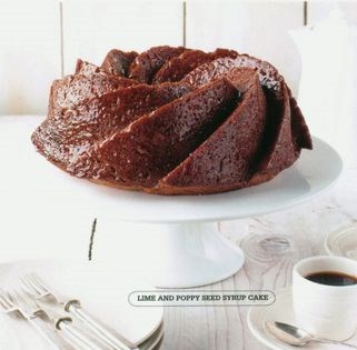 Lime and poppy seed syrup cake