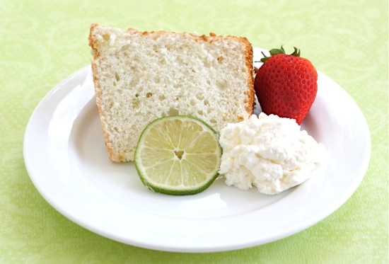 Lime angel food cake