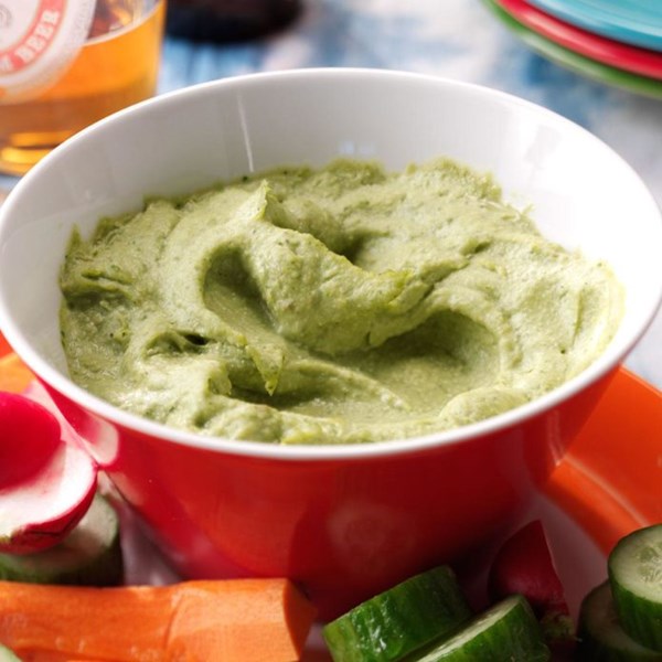 Lime avocado hummus