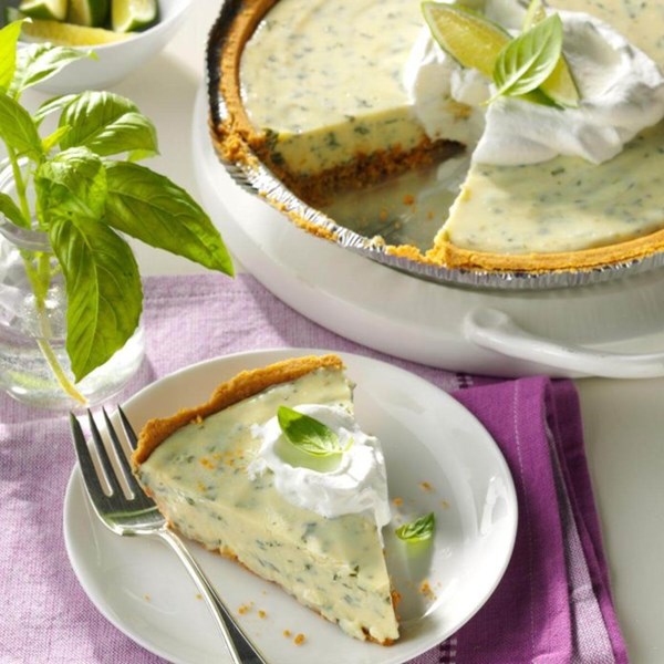 Lime basil pie