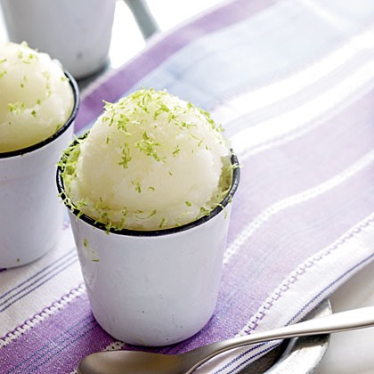Lime basil sorbet