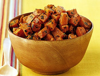 Lime cilantro sweet potatoes
