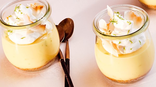 Lime-coconut cream-pie jars