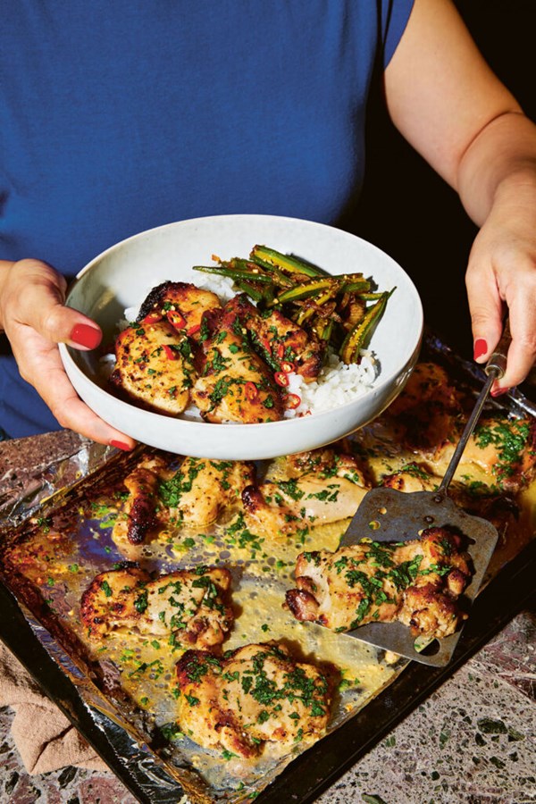 Lime, coriander and shrimp paste chicken